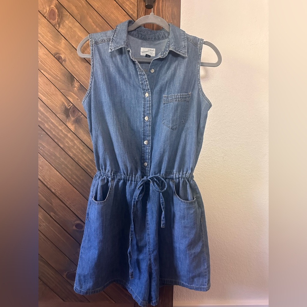 Universal Thread Light Blue Chambray Drawstring R… - image 1